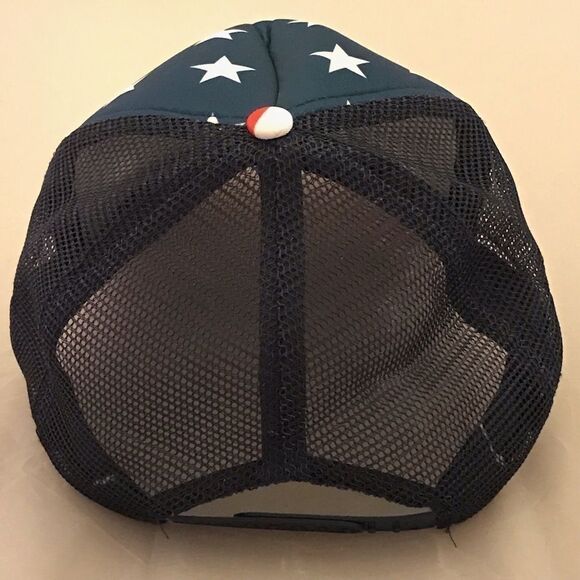 USA Stars & Stripes Red White and Blue SnapBack Trucker Hat - Picture 8 of 12